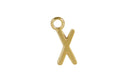 Dije Chapa de Oro Letra X 12 mm