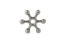 Separador Pewter Estrella 11 mm Plateado