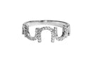 Frau Elegance Anillo Rodio con Circonia Herraduras M5