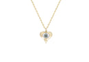 Collar Frau Elegance Corazón con Ojo Turco color verde
