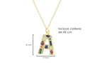Frau Elegance Cadena con Dije Letra Z con cristales de colores