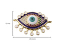 Frau Elegance Dije Chapa de Oro con Circonia Ojo Turco Azul