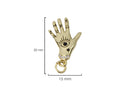 Frau Elegance Dije Chapa de Oro con Circonia Mano con Ojo