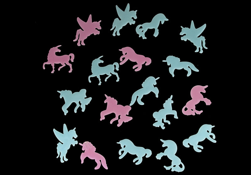 Set de Figuras Glow in the Dark Unicornios (18 piezas)