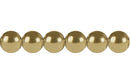 Piedra Semipreciosa Imitacion Hematita Redonda Lisa 8 mm Dorado