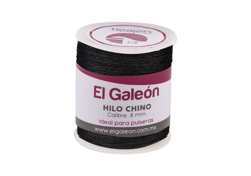 Hilo Chino 0.8 mm color Negro