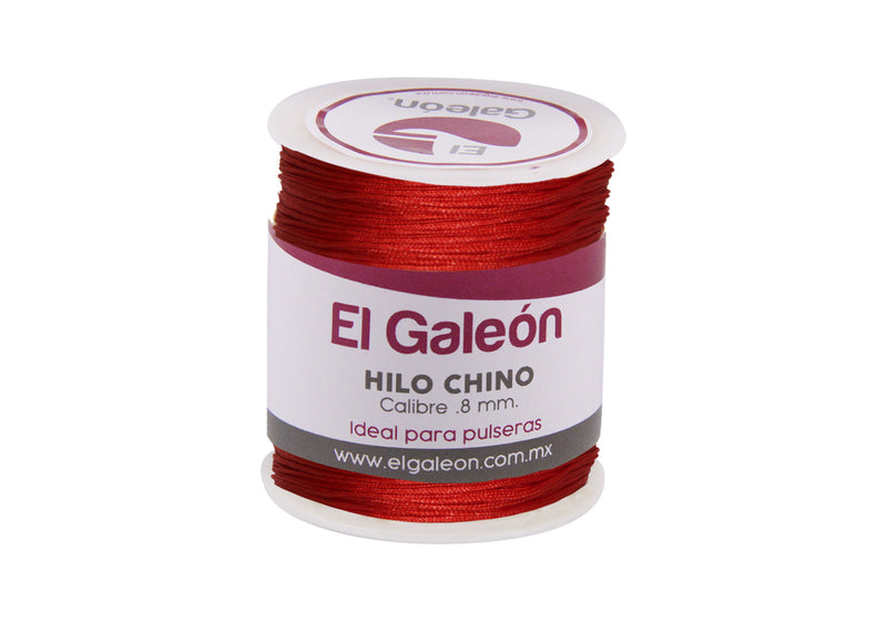 Hilo Chino 0.8 mm color Rojo 