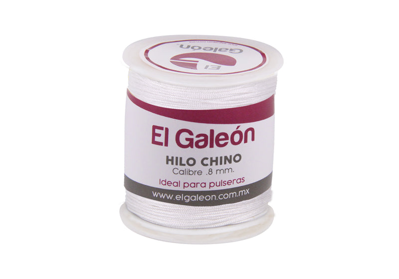 Hilo Chino 0.8 mm color Blanco (100 metros)