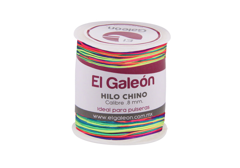 Hilo Chino 0.8 mm Multicolor Rainbow (100 metros)
