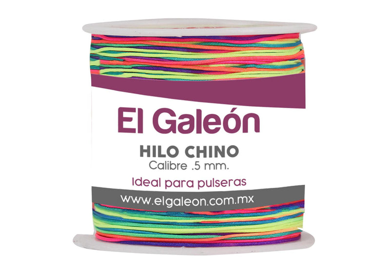 Hilo Chino 0.5 mm color Rainbow (80 metros)