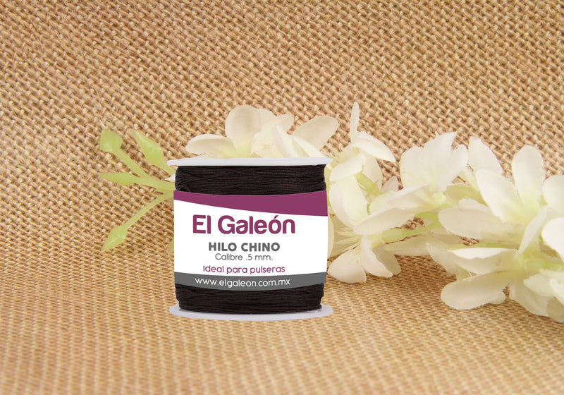 Hilo Chino 0.5 mm color Café Oscuro (80 metros) - El Galeón
