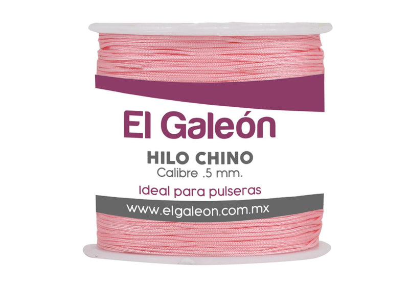 Hilo Chino 0.5 mm color Rosa Claro (80 metros)