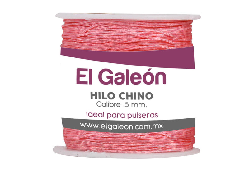 Hilo Chino 0.5 mm color Rosa No. 138 (80 metros)