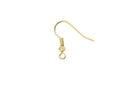 Gancho para Arete de Laton Chapa de Oro 14K 18 mm Empaque Mini
