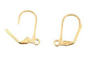Gancho para Arete Cerrado Sencillo de Laton Chapa de Oro 14K