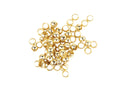 Grapa Redonda de Latón 3 mm Chapa de Oro 14k