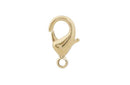 Broche Perico Gota de Laton 15 x 8.5 mm Chapa de Oro 14K Empaque Mini