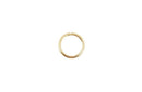 Argolla Dorada de Laton 1 x 8 mm Chapa de Oro 14K Empaque Mini