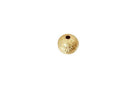 Separador Bola Laton Chapa de Oro 14K Polvo de Estrella 8 mm Empaque Mini
