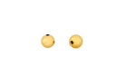 Conectores Separador Bola Lamina de Laton 4 mm Chapa de Oro 14K Empaque Mini