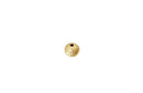 Separador Bola Laton Chapa de Oro 14K Polvo de Estrella 3 mm Empaque Mini