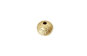 Conectores Separador Bola Laton Chapa de Oro 14K Polvo de Estrella 3 mm