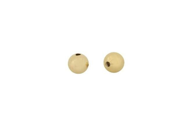 Separador Bola Lamina de Laton 6 mm Chapa de Oro 14K Empaque Mini