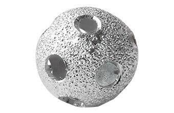 Separador Metal Polvo de Estrella Perforado Plateado 8 mm