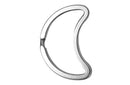 Argolla Metal para Llavero Plateado Luna 24x36 mm
