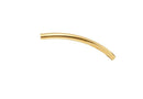 Separador de laton Tubo Curvo Liso 25 x 2 mm Chapa de Oro 14K Empaque Mini