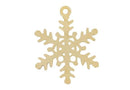 Dije Laton Chapa de Oro 14K Navidad Copo de Nieve sin Argolla 16 mm