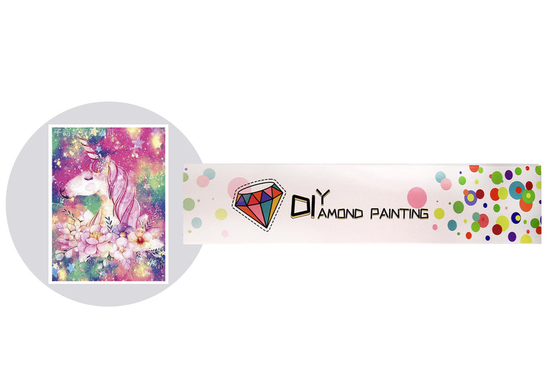 Pintura con Diamantes Unicornio con Flores