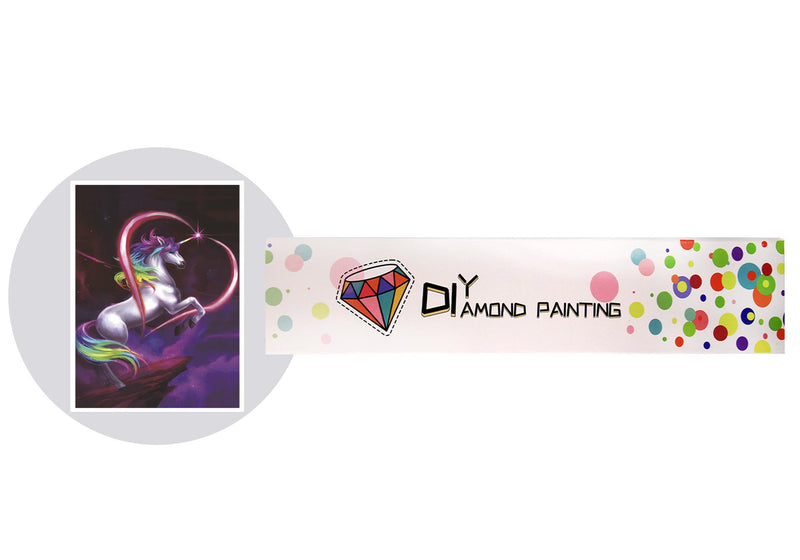 Pintura con Diamantes Unicornio con Cabello Rainbow Corazón