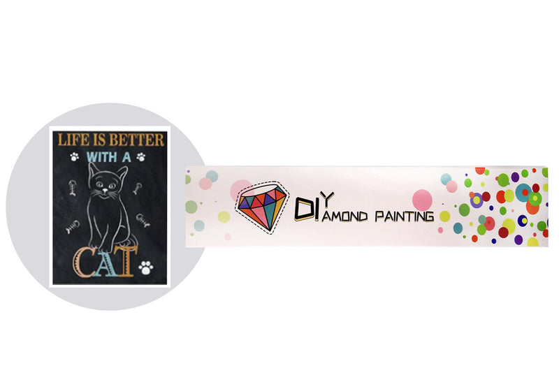 Pintura con Diamantes Life is better with a cat