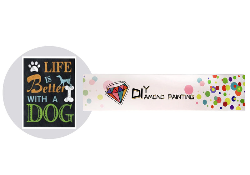 Pintura con Diamantes Life is better with a dog