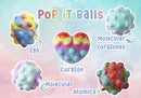 Pop it ball corazón color rojo