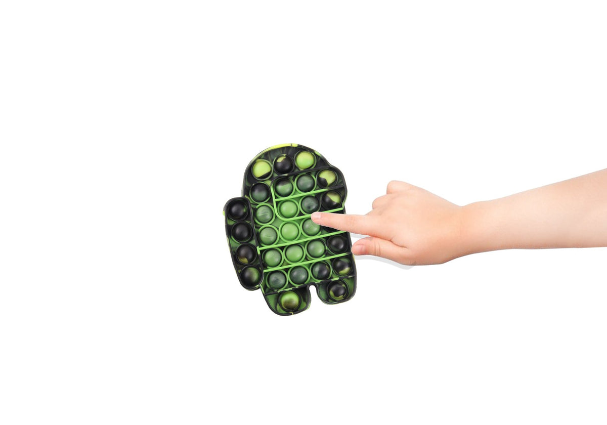 Pop it Among Us Verde Estándar diseño divertido