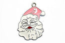 Dije Pewter Esmaltado Navidad Santa 30 mm