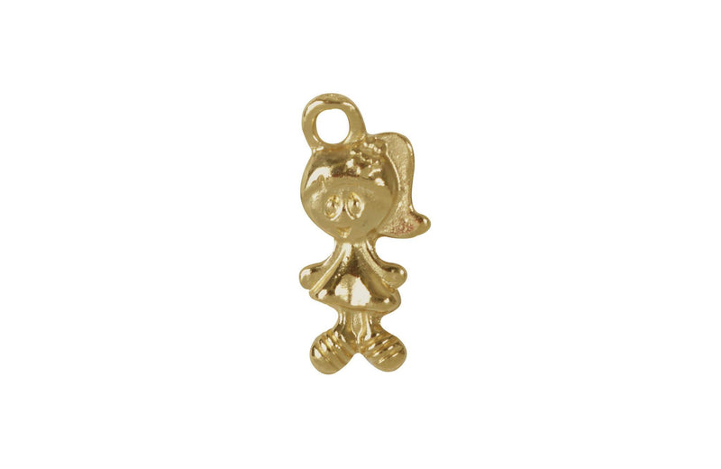 Dije Chapa de Oro 14K Nina 7x13 mm