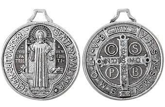 Medalla Pewter San Benito Plateada 31 mm