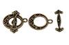 Broche Marinero Pewter Rosa Oro Viejo 17 mm