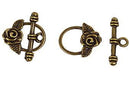 Broche Marinero Pewter Rosa Oro Viejo 17 mm