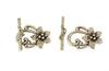 Broche Marinero Pewter Flor Oro Viejo 29 mm