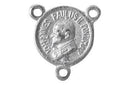 Y para Rosario Pewter Juan Pablo II Plateada 12 mm