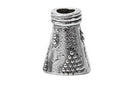Capuchon Pewter Triangulos Plateado 12x9 mm