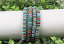 Katsuki Cuentas de Caucho 6 mm Multicolor Celeste / Aqua / Rojo / Amarillo / Verde Oscuro