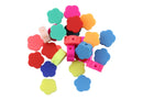 Cuentas de Caucho Multicolor Flores Fosforescentes
