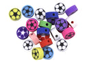 Cuentas de Caucho Balones de Futball Multicolor Naranja / Rojo / Azul / Blanco / Amarillo / Verde / Celeste