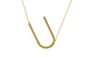 Collar con Dije Letra Inclinada U 28x50 mm