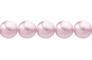 Perla Cristal Tradicional Redonda Lisa 8 mm Rosa